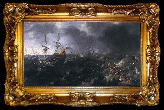framed  EERTVELT, Andries van Ships in Peril f, ta009-2